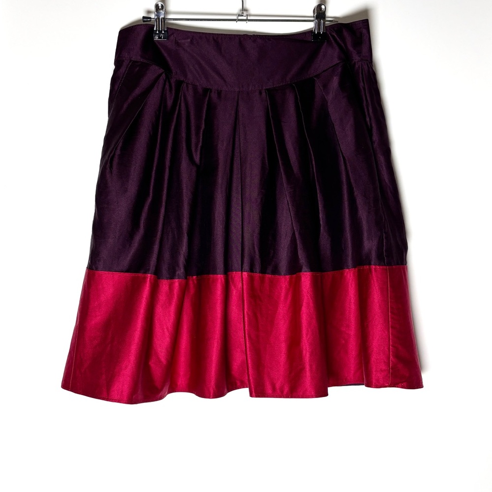 Club Monaco Black and Red A-Line Skirt